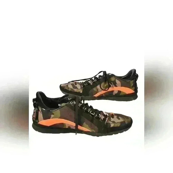 DSQUARED2 Olive Green Black Nylon Camouflage Tech Sneaker 10US Italy - Picture 3 of 9